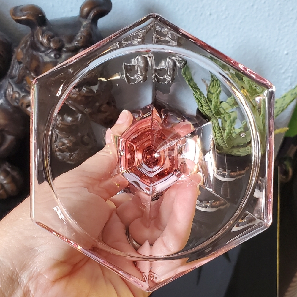 Vintage Fenton pink candlestick holder - Picture 5 of 7